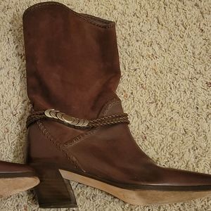 Brown suede and leather heeled  Via Spiga boots